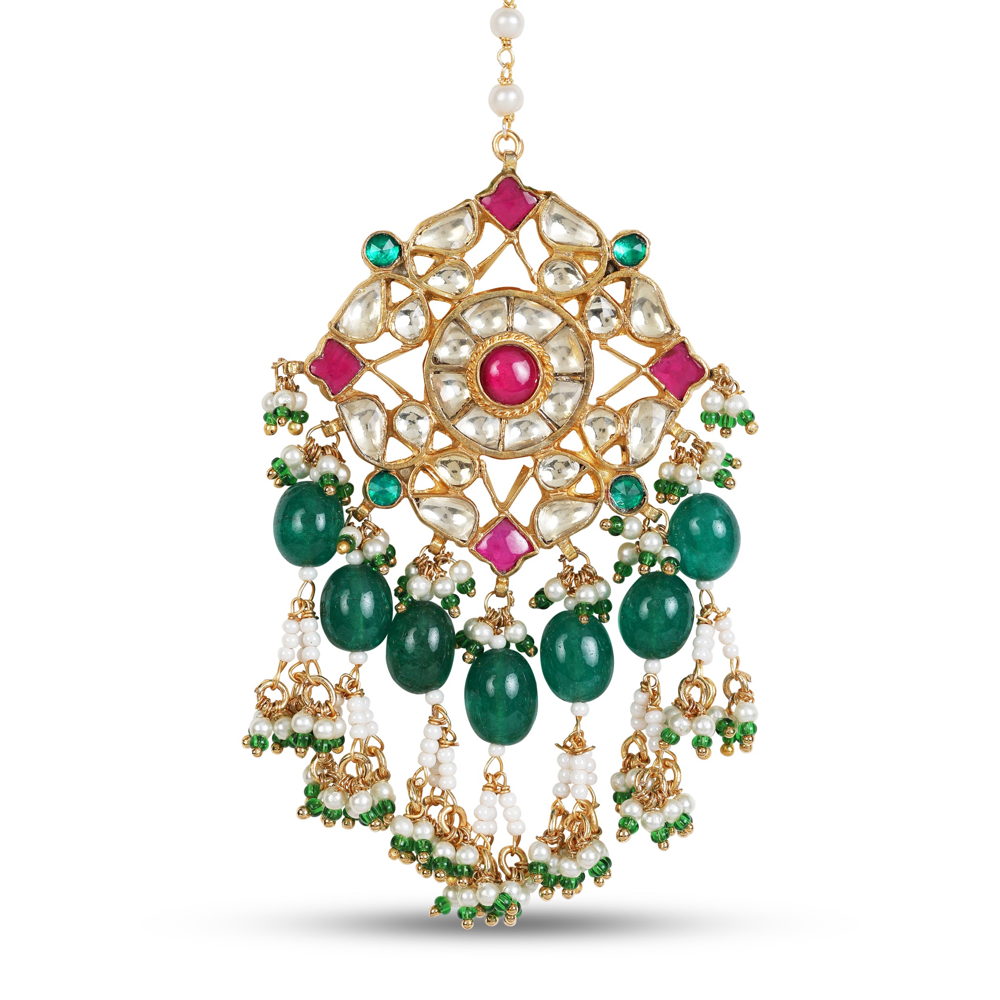 Monisha Earrings & Teeka Set