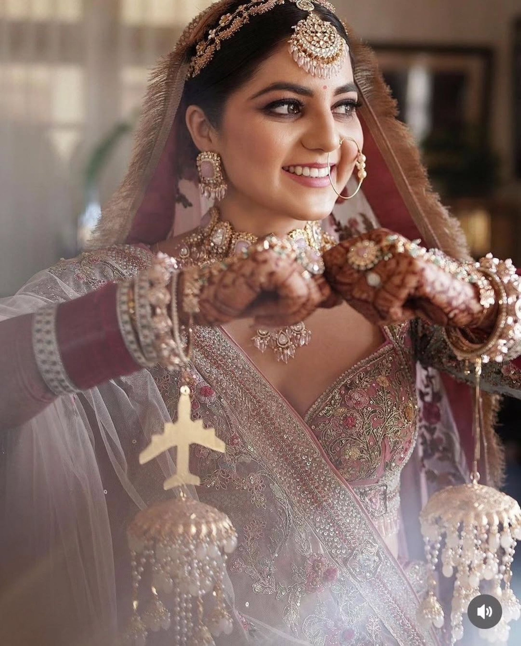 Neha Bagga in Rose Quartz Areeba set