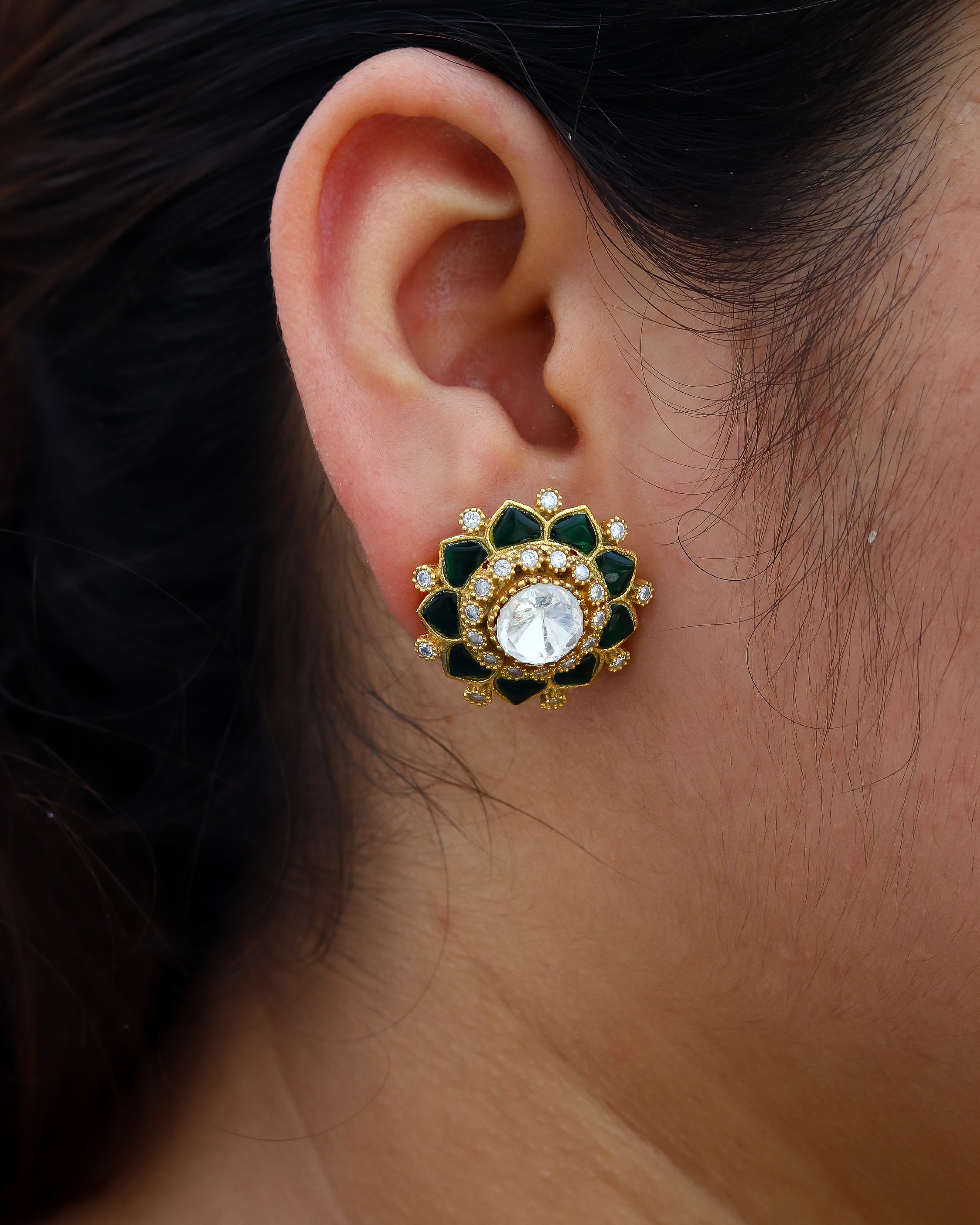 Kimaya Studs - Green