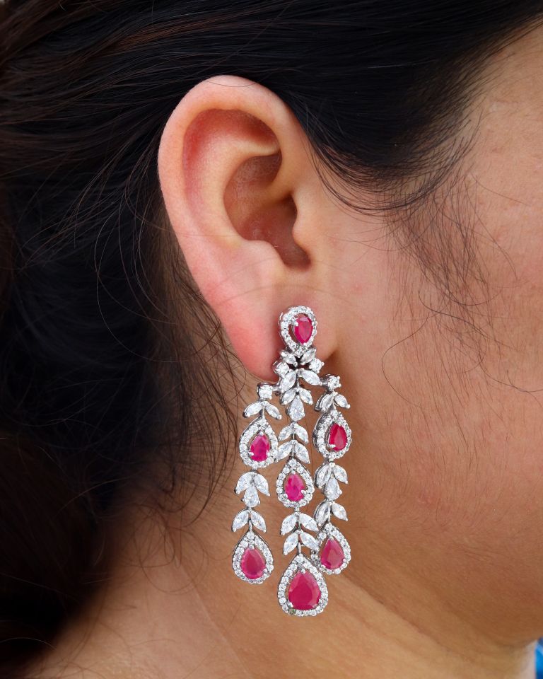 Khloe Earrings - Red