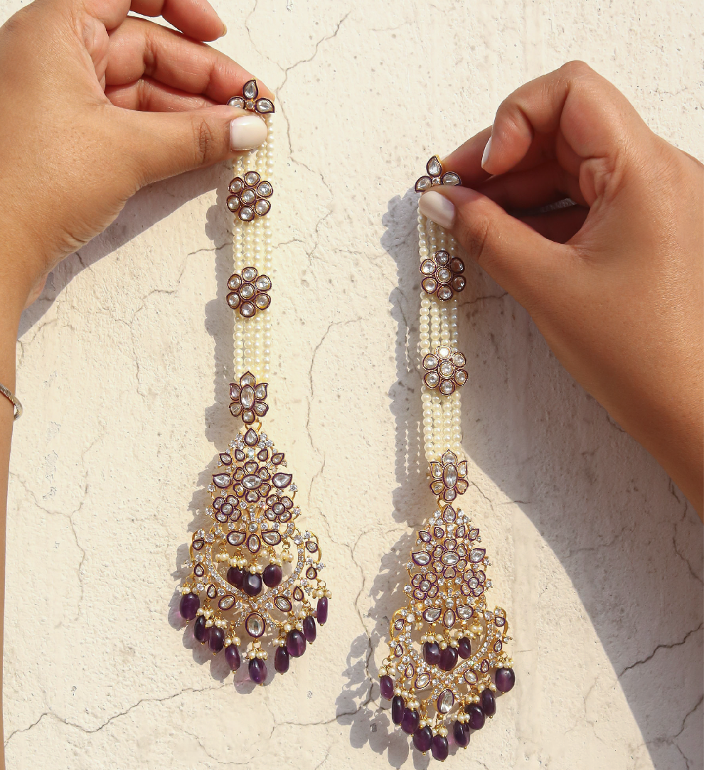 Roja Earrings - Purple