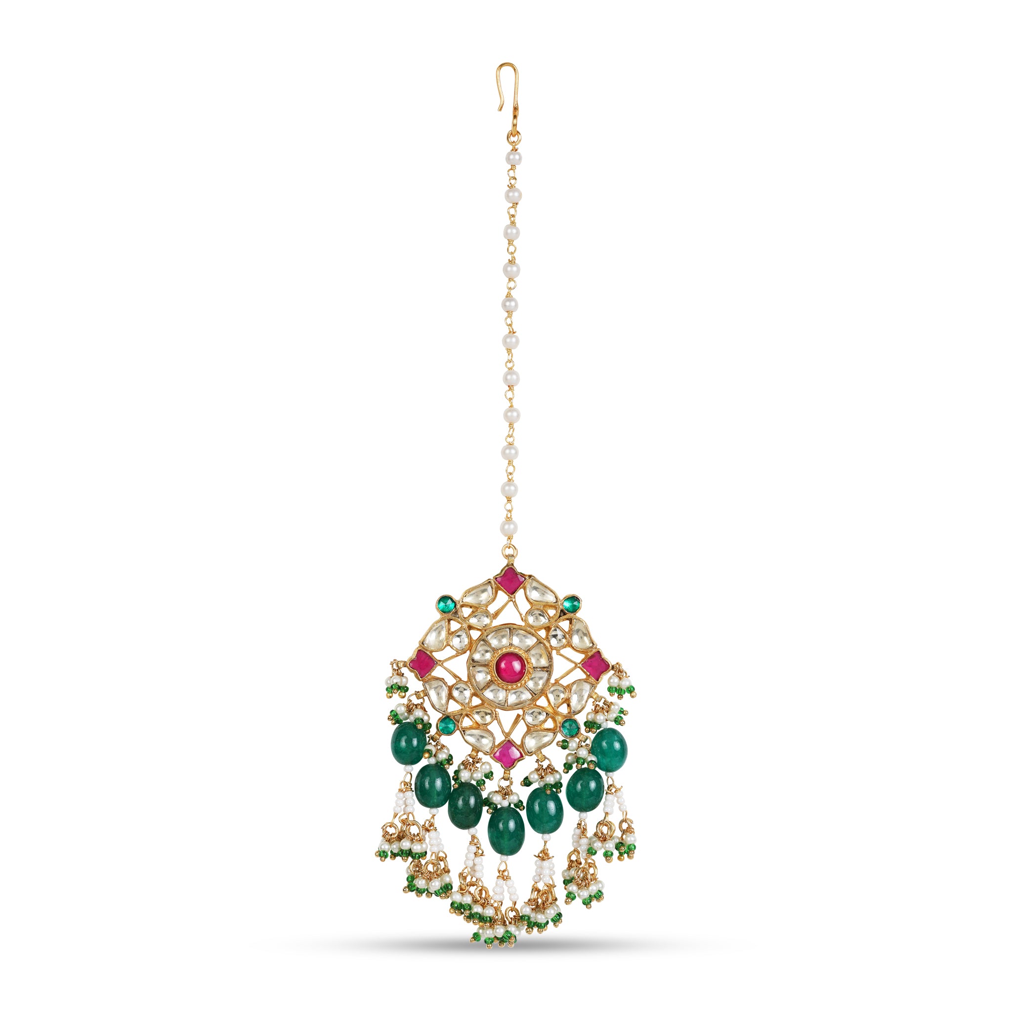 Monisha Earrings & Teeka Set