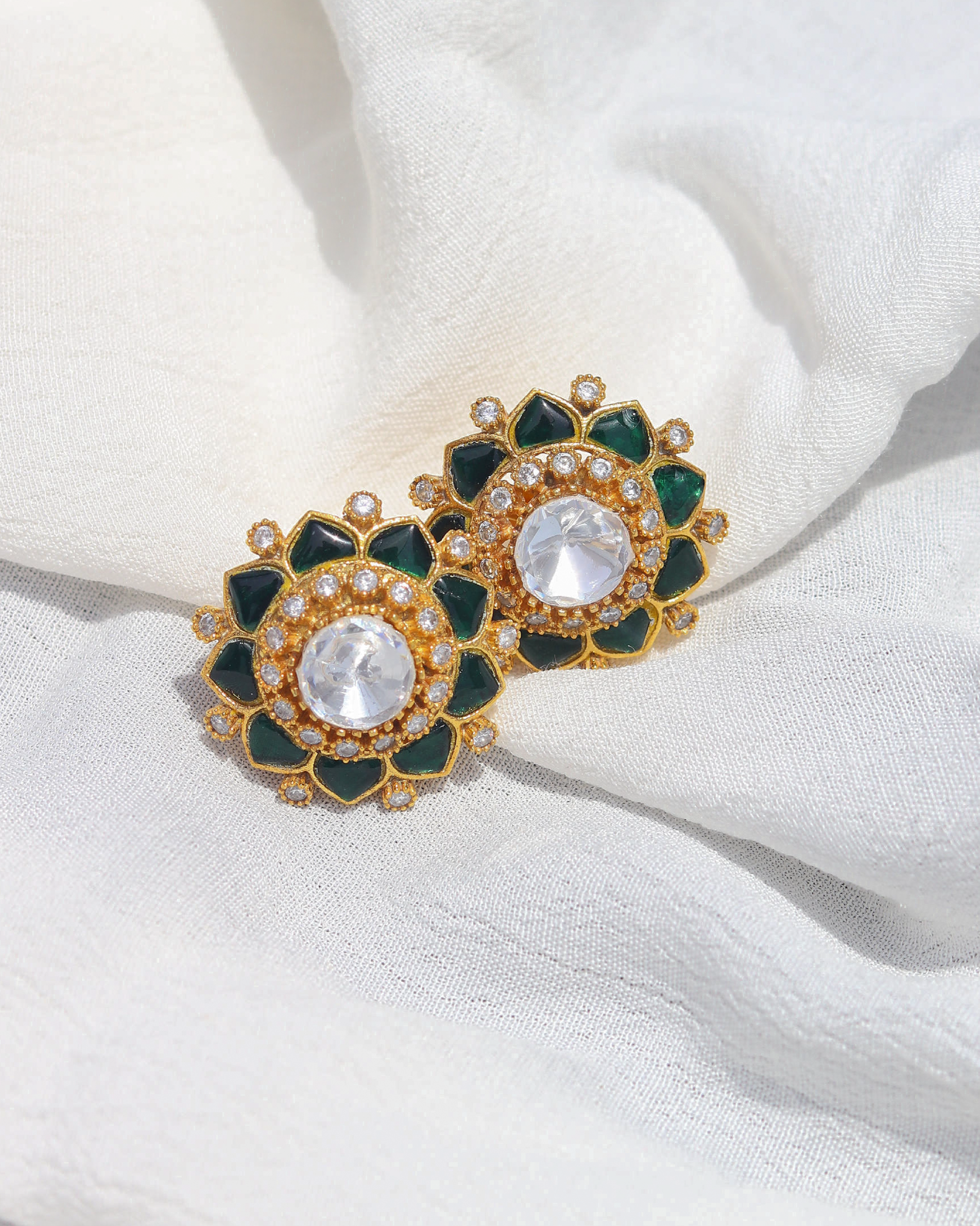 Kimaya Studs - Green