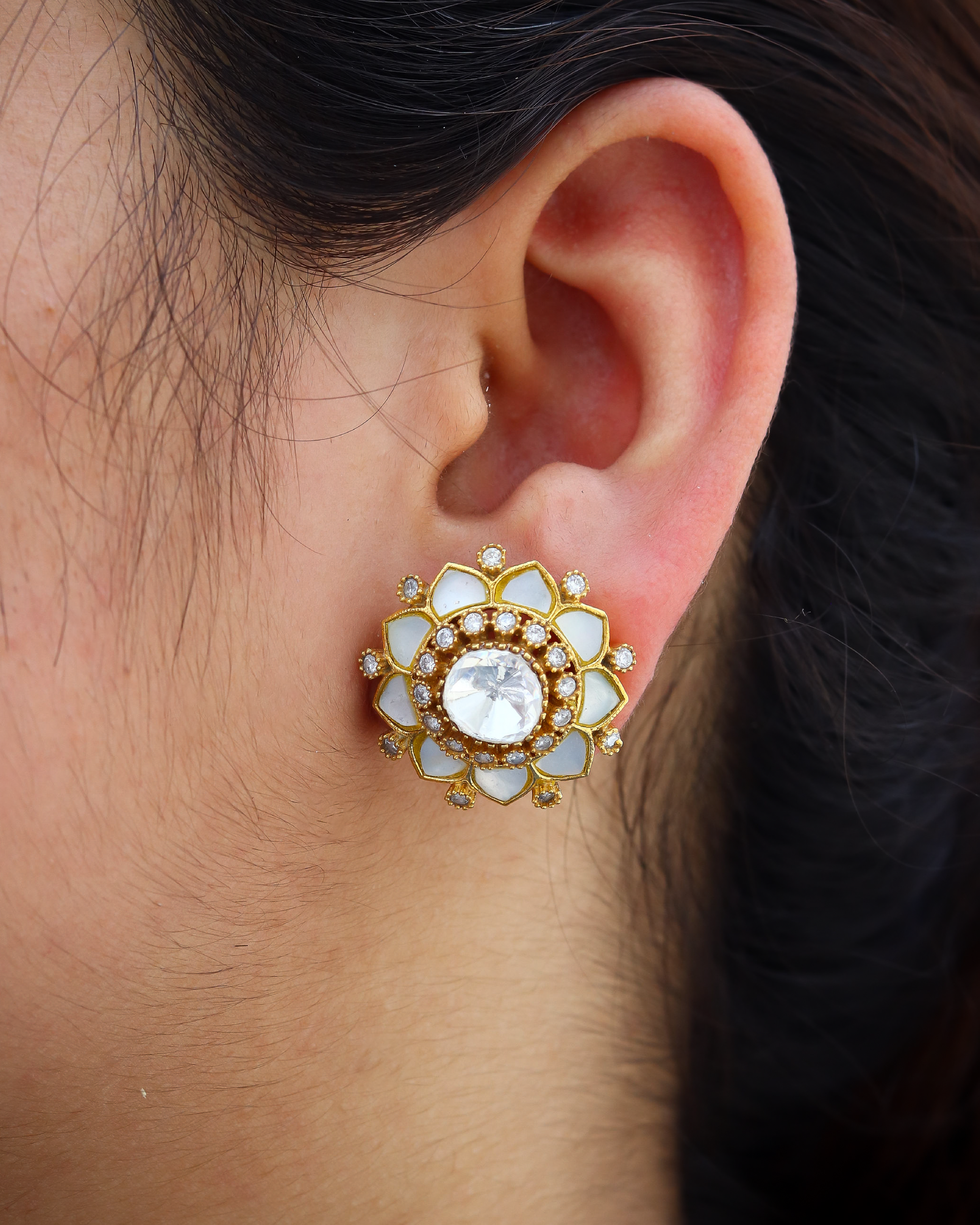 Kimaya Studs - Mother of Pearl