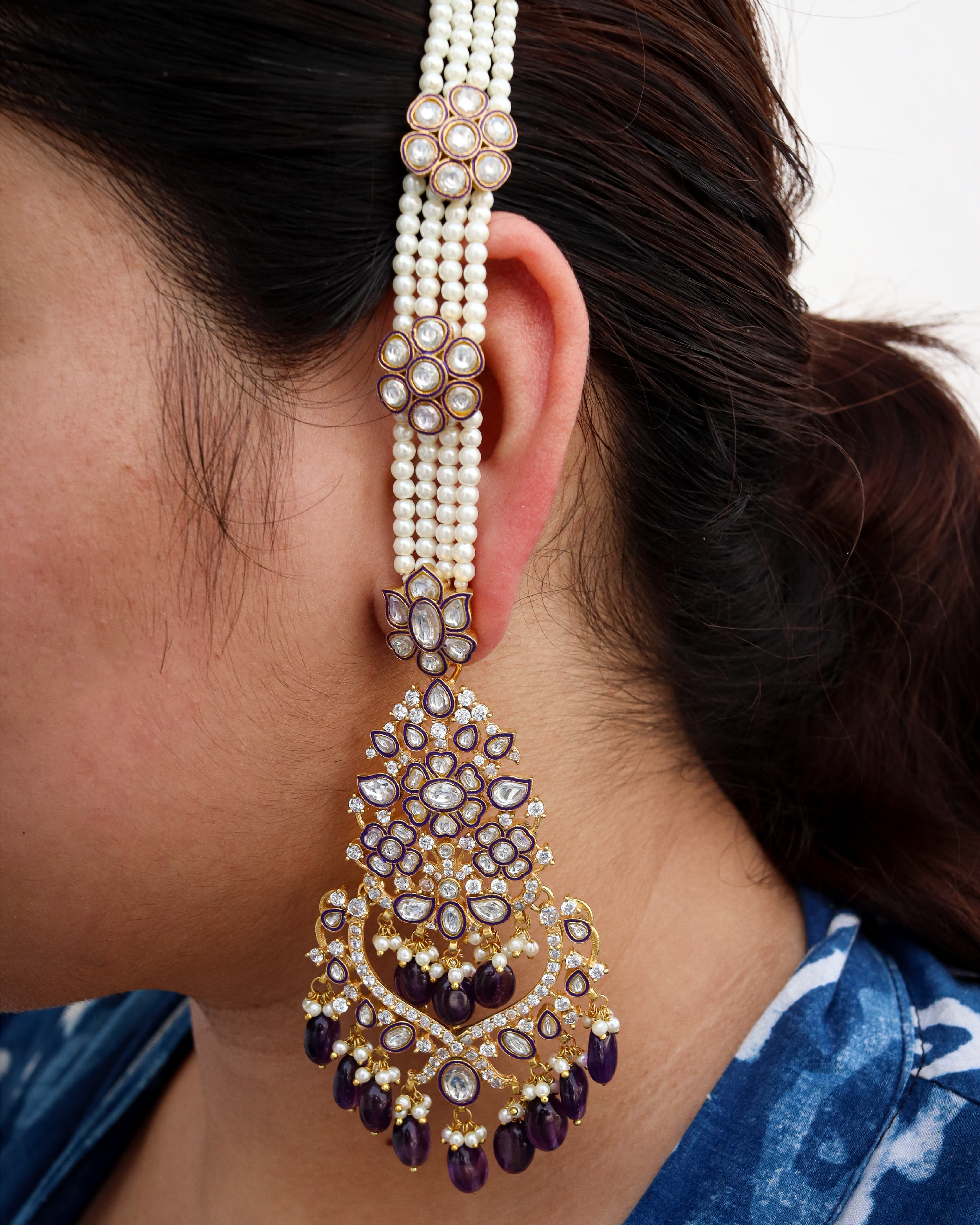 Roja Earrings - Purple