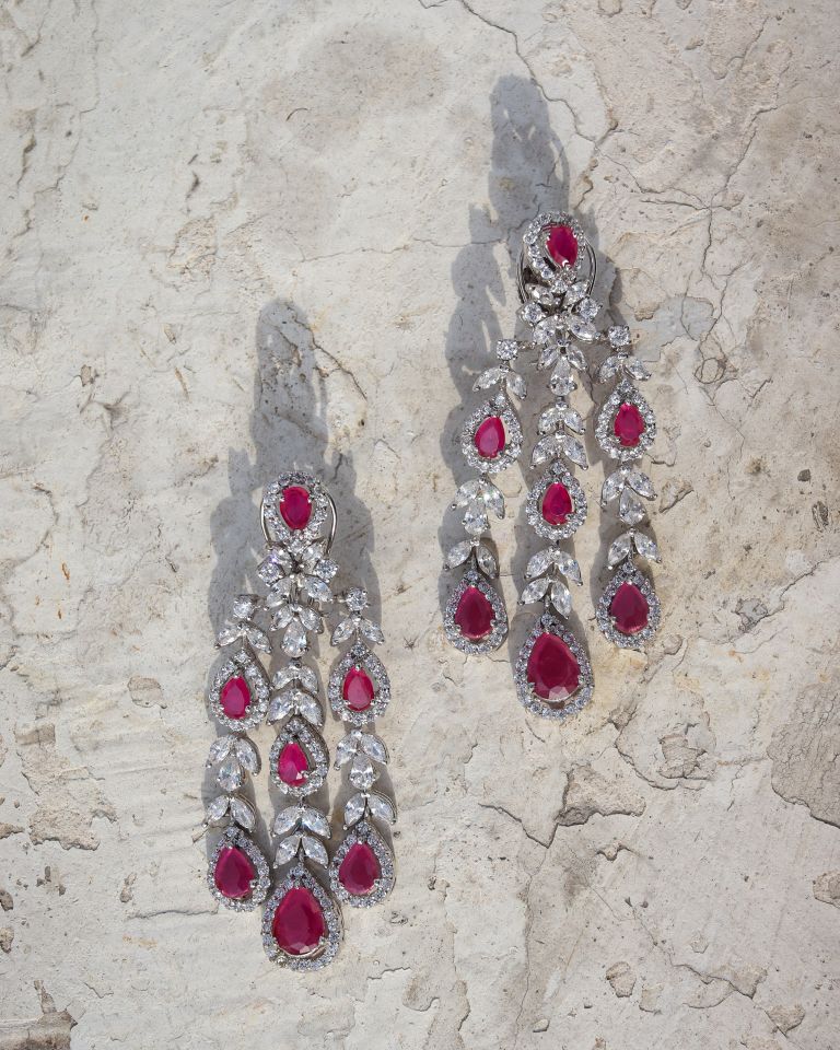 Khloe Earrings - Red