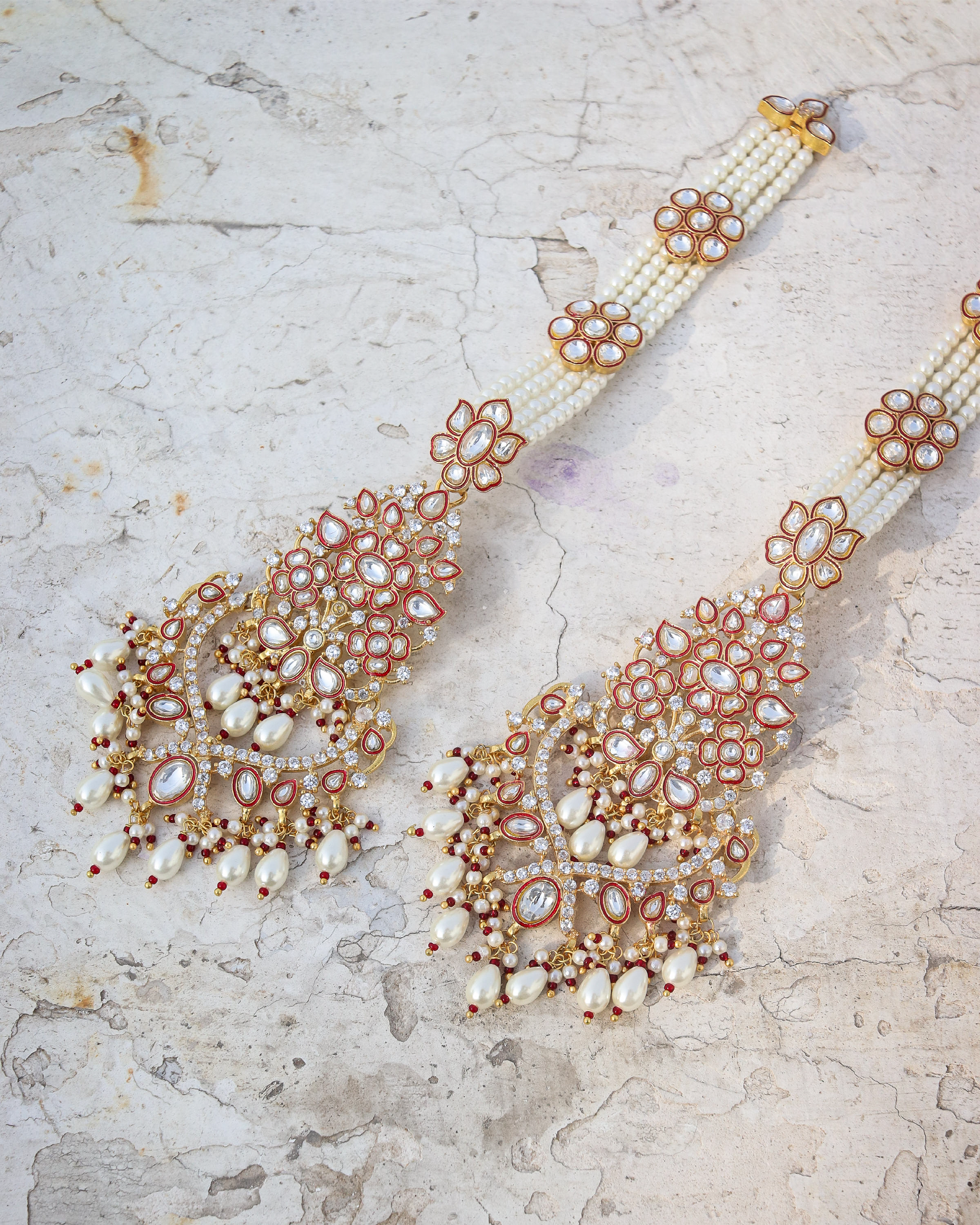 Roja Earrings - Red