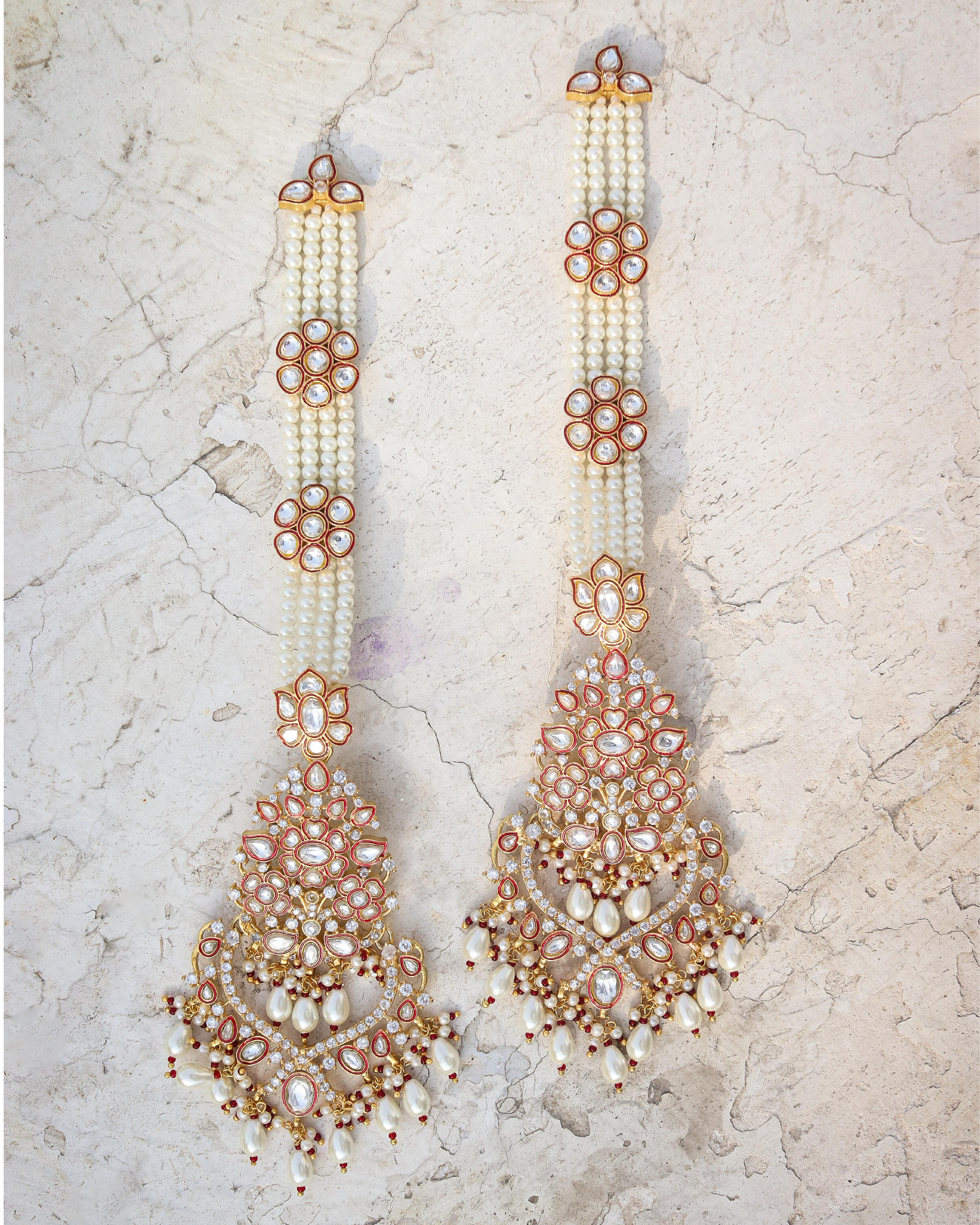 Roja Earrings - Red