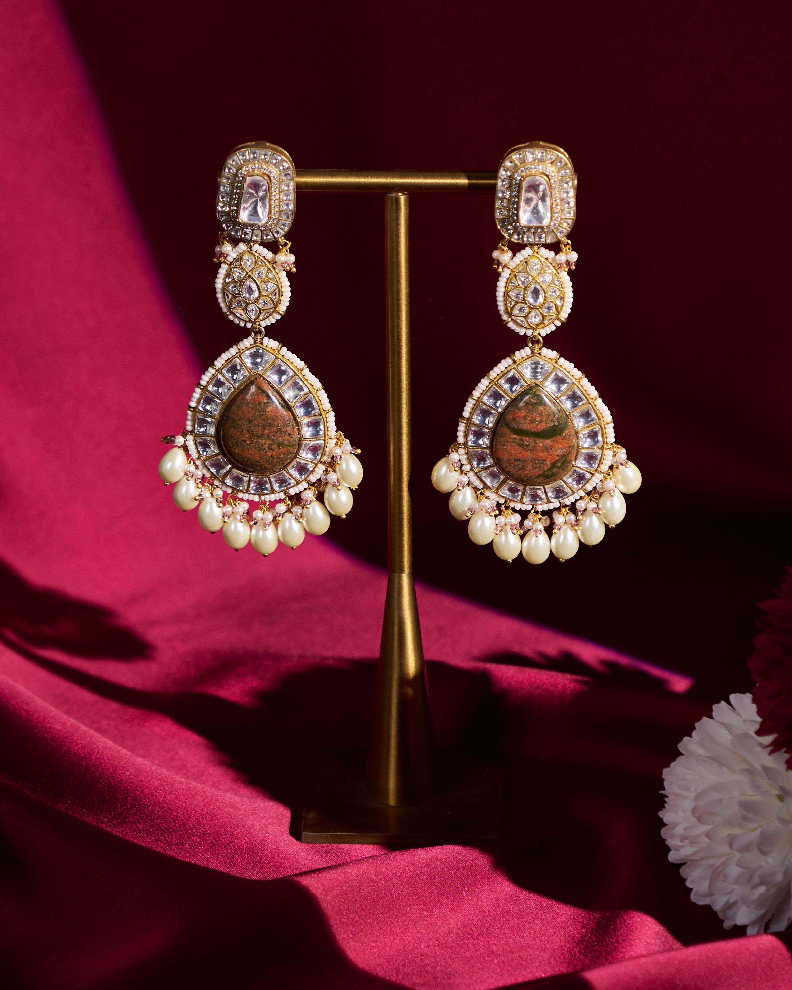 Mridu Earrings - Jasper