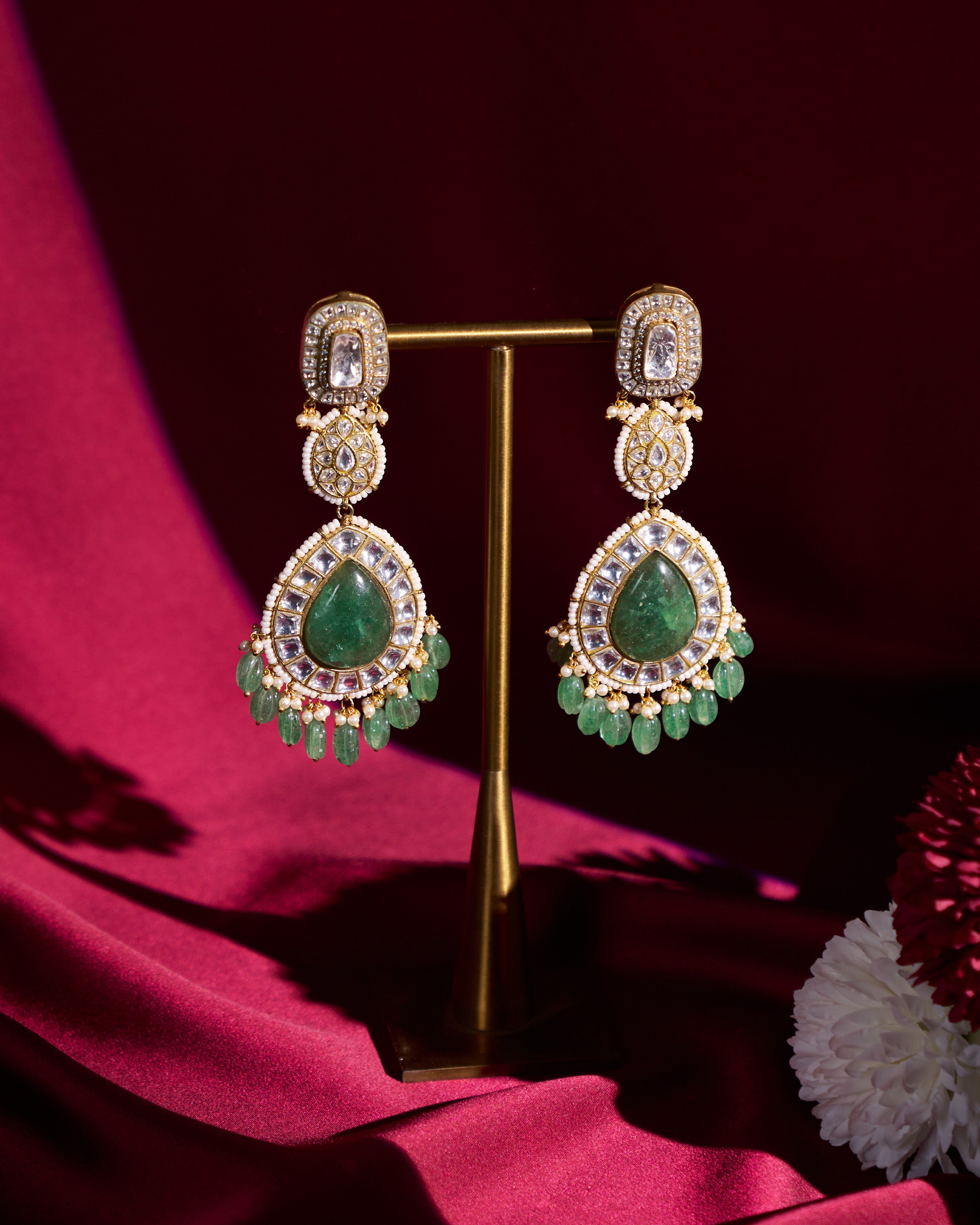 Mridu Earrings - Green