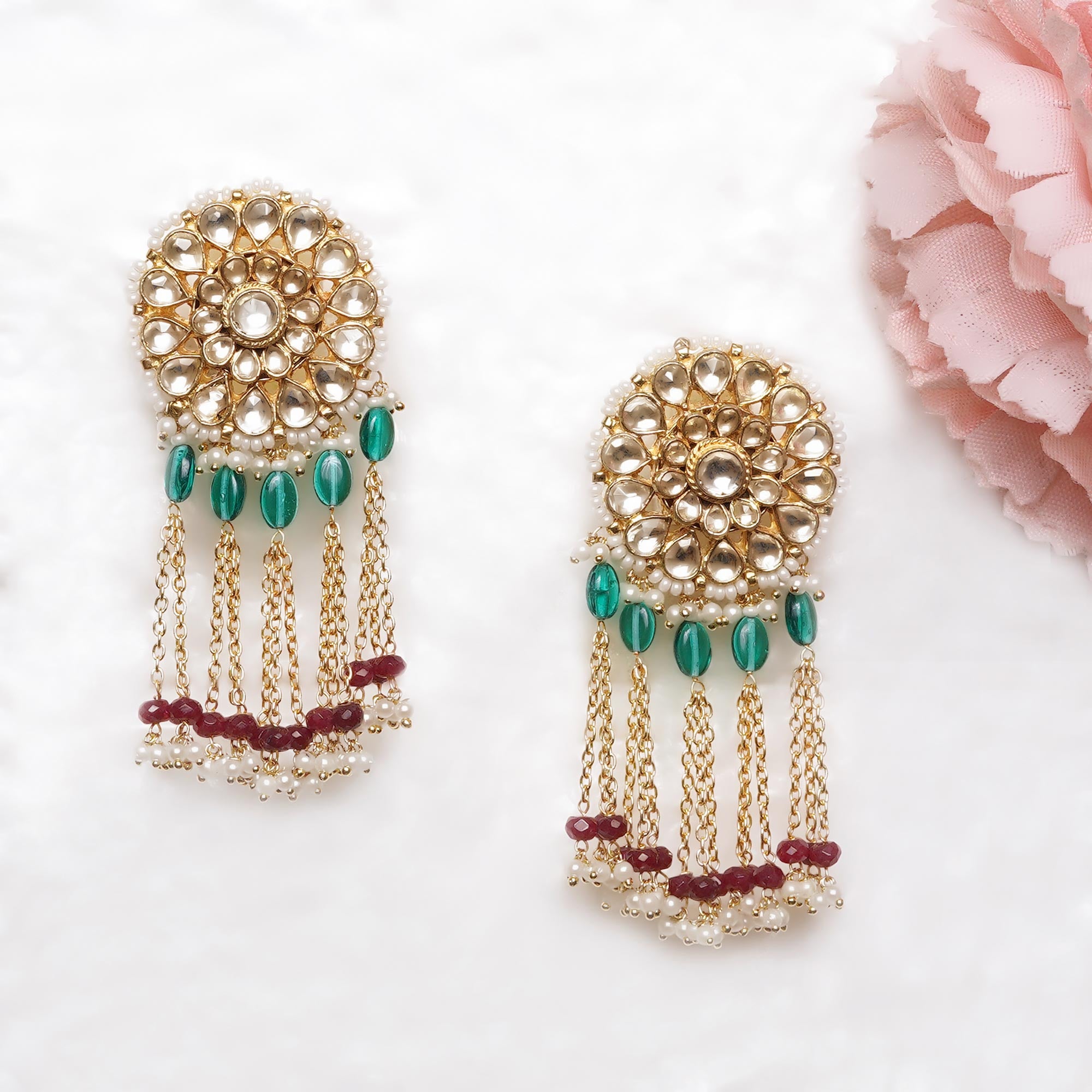 Diya Studs With Tassesl