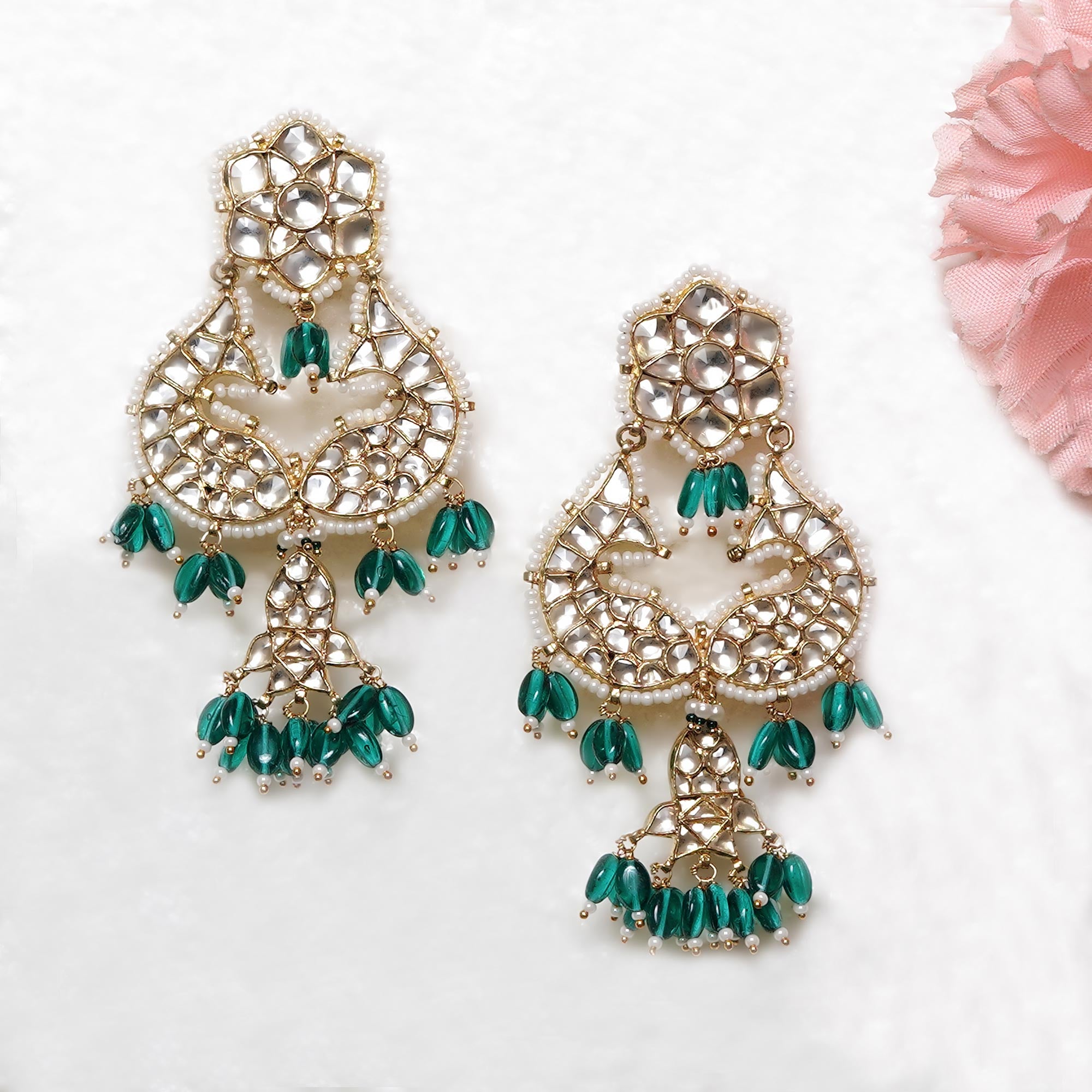 Matsya Earrings - Green