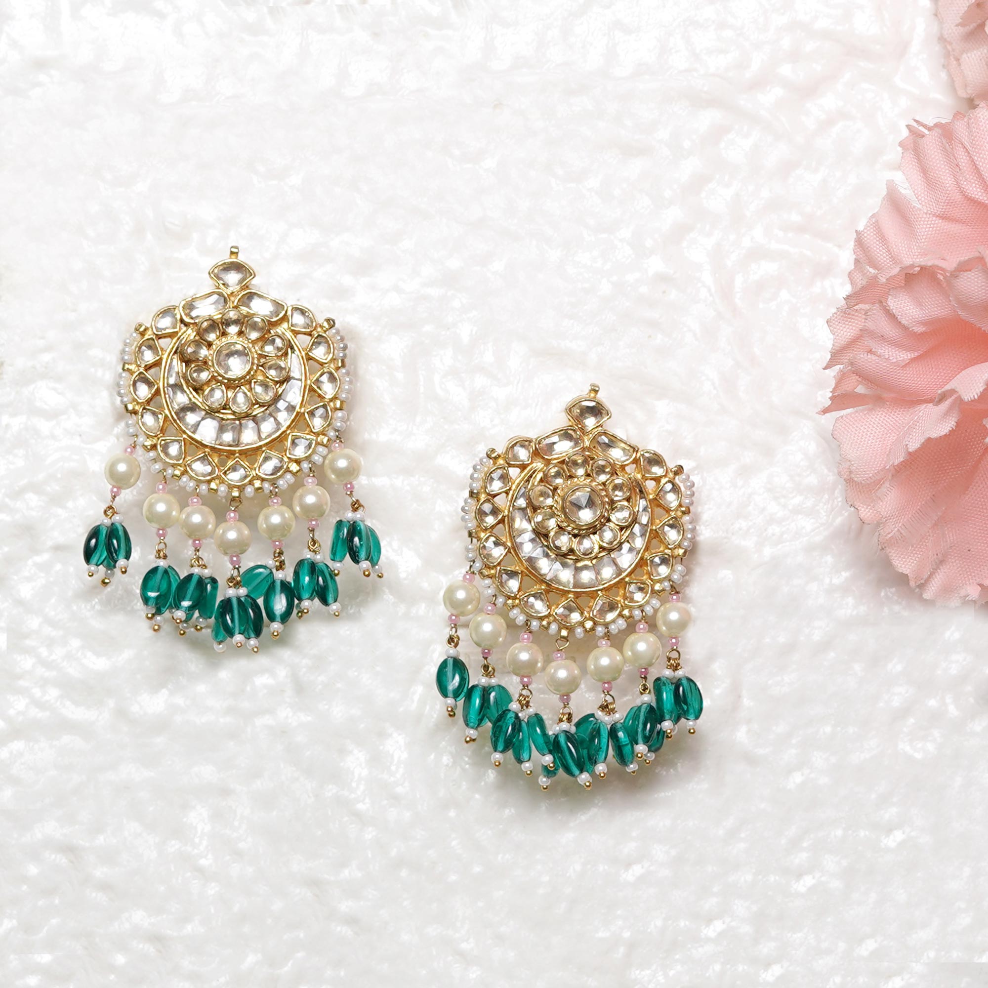 Mishti Studs - Green