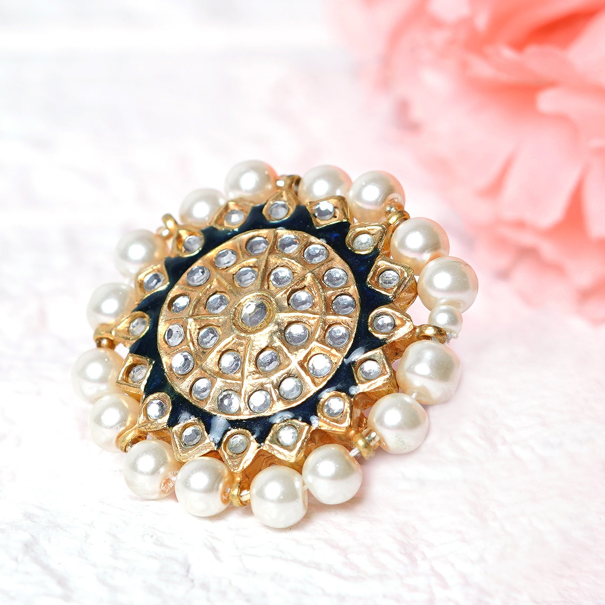 Avni Blue Meenakari Ring