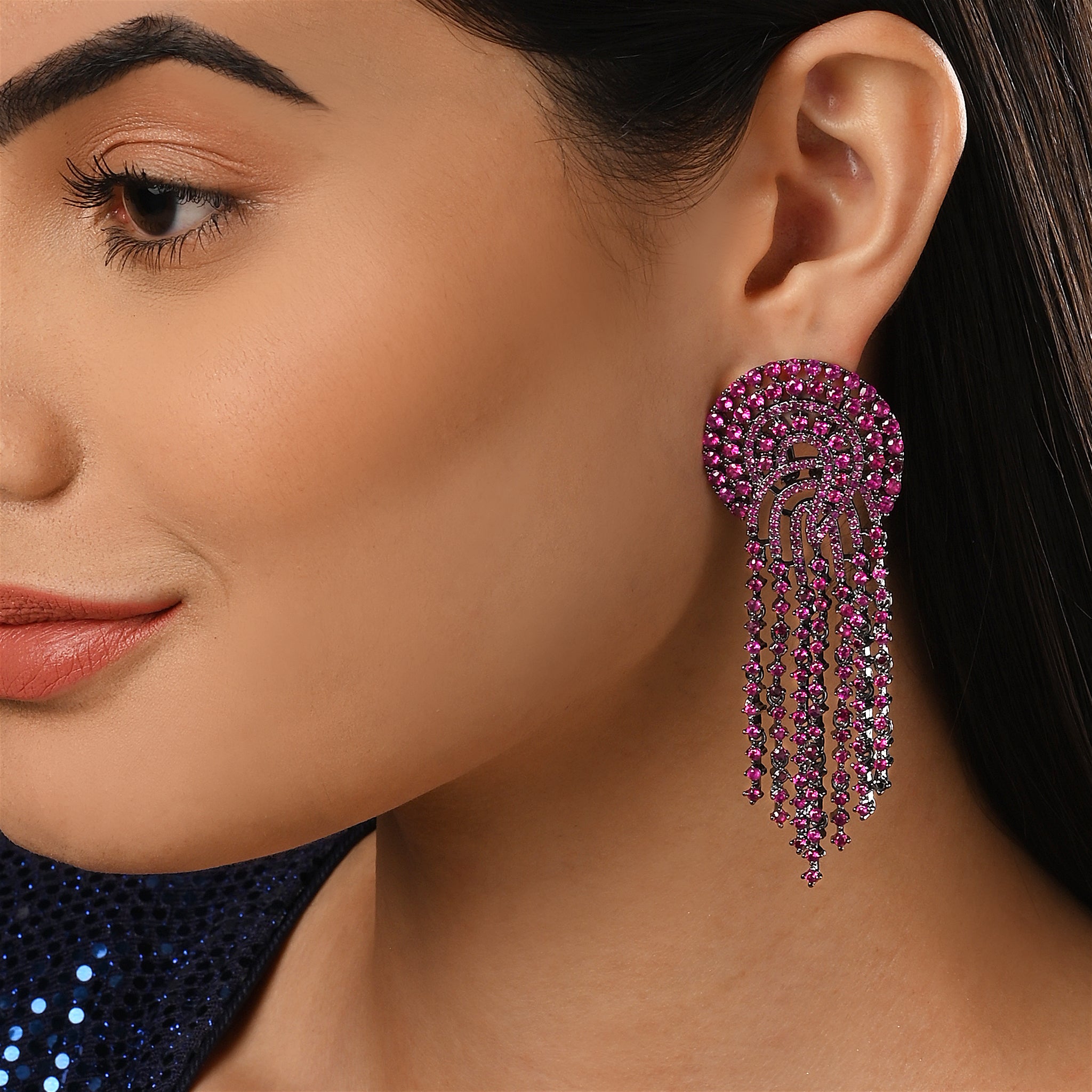 Anika Earrings - Pink