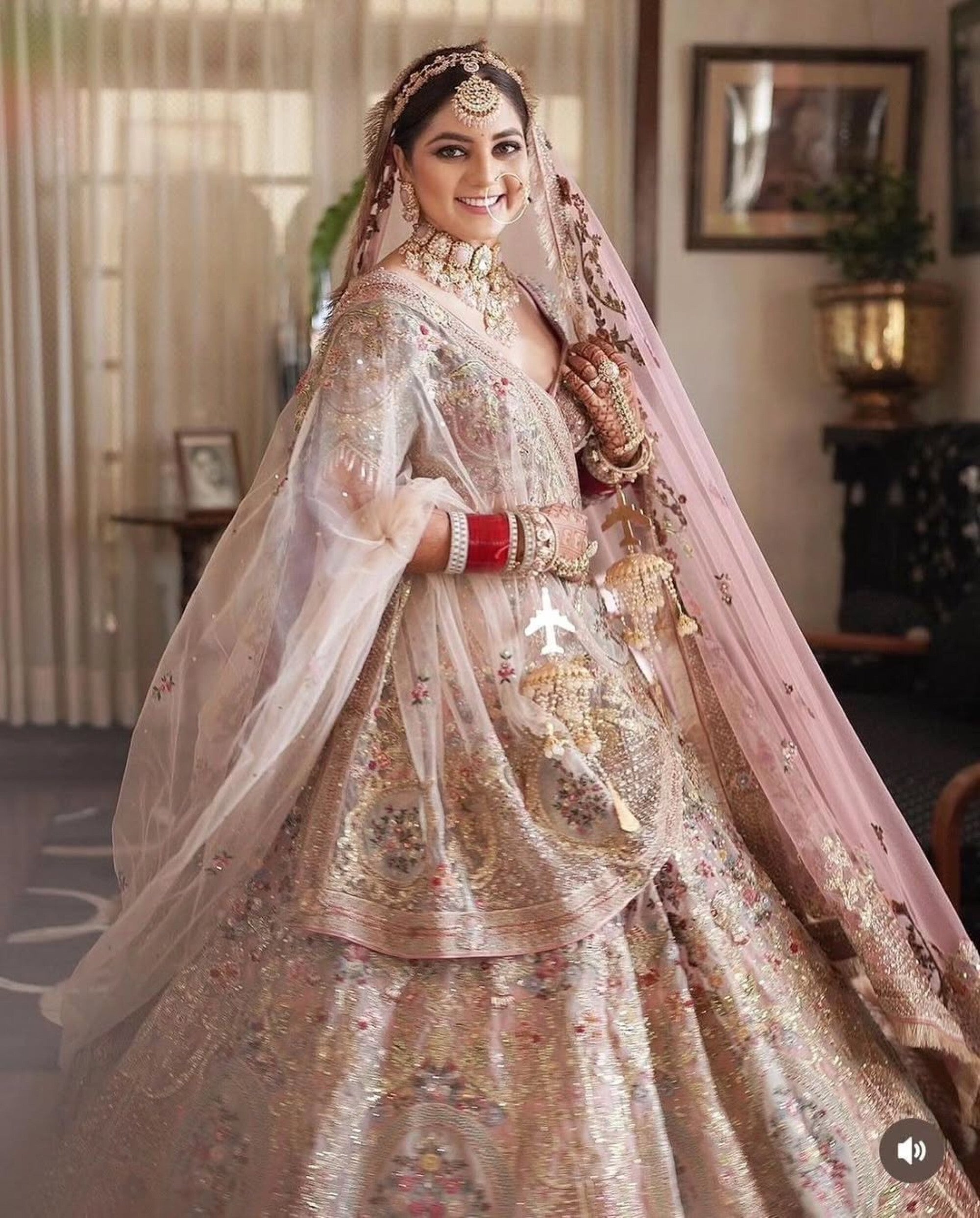 Neha Bagga in Rose Quartz Areeba set