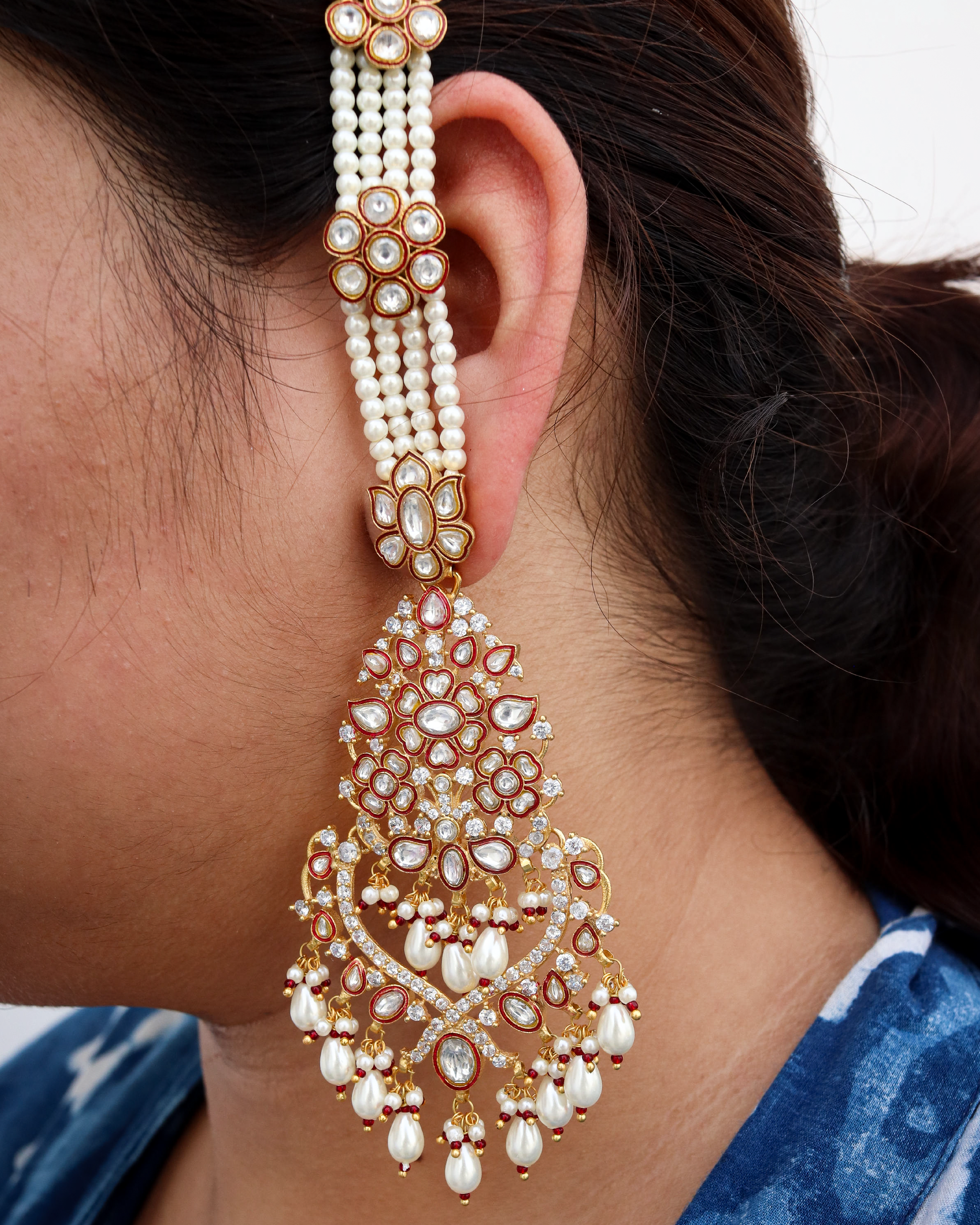 Roja Earrings - Red