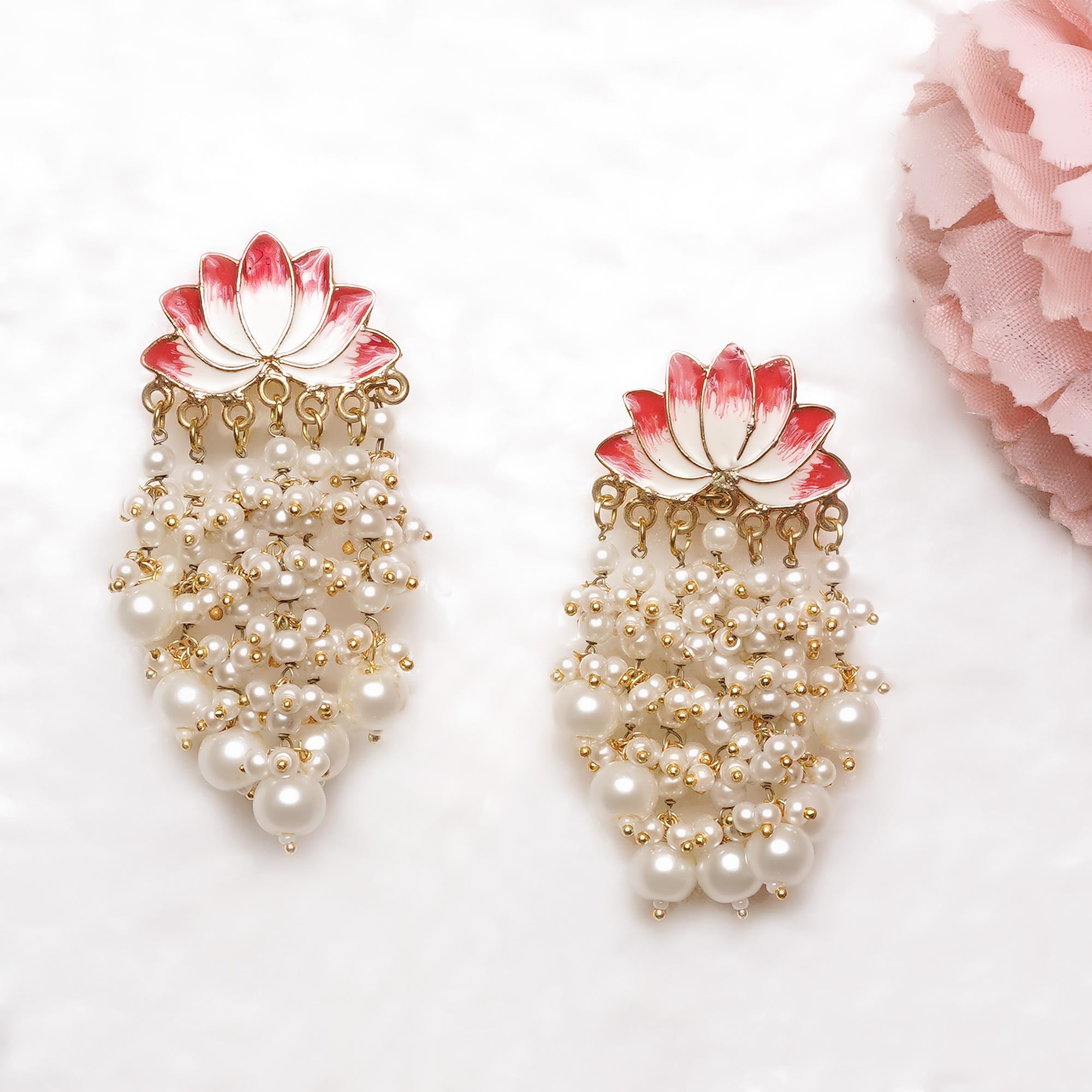 Lotus Tassel Earrings