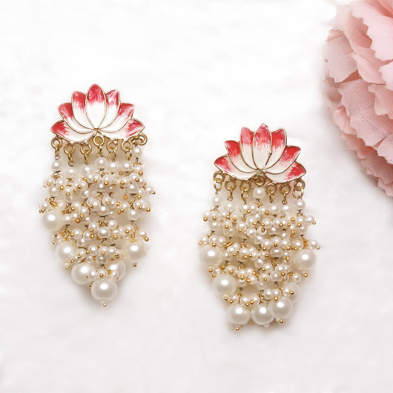 Lotus Tassel Earrings