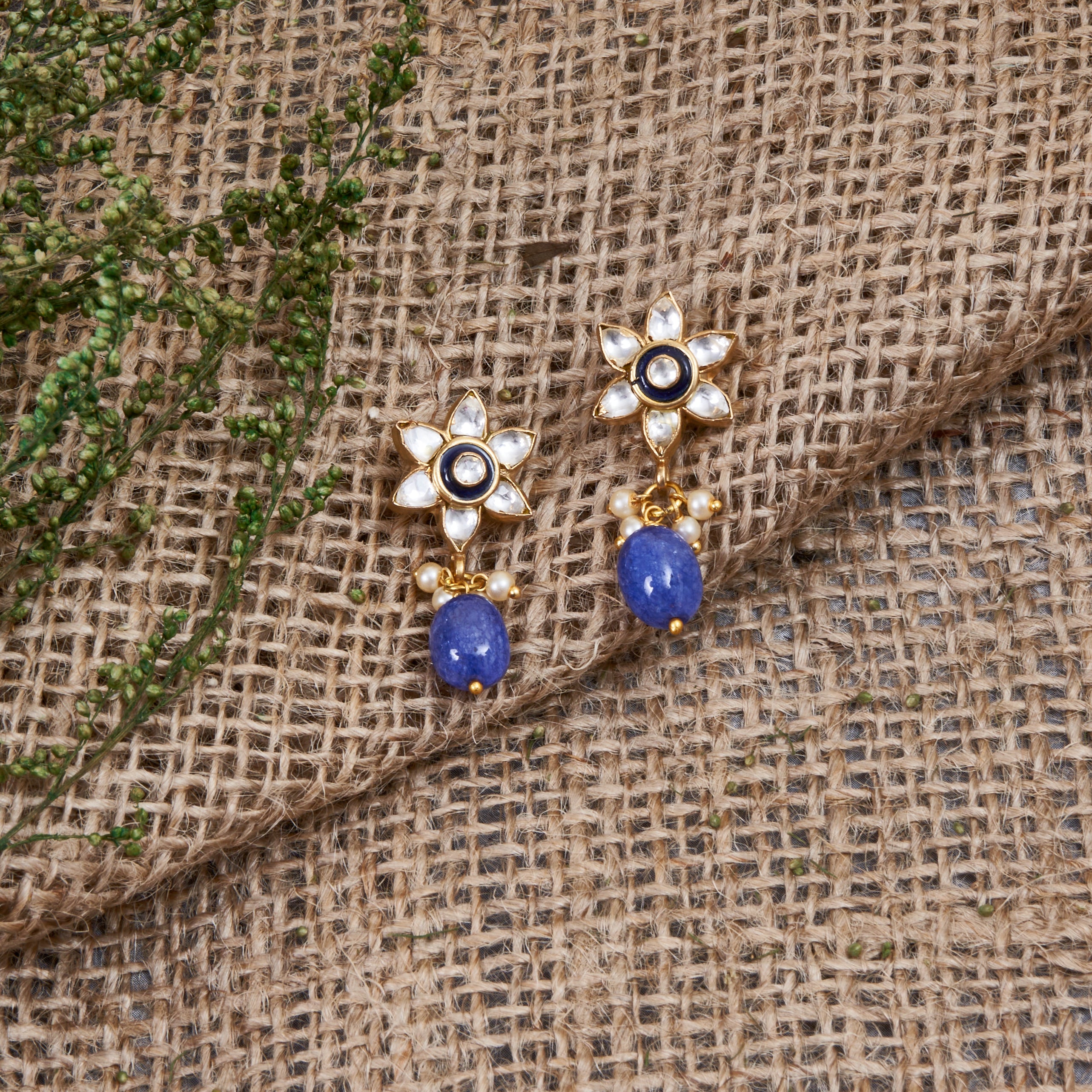 Areya Studs - Blue