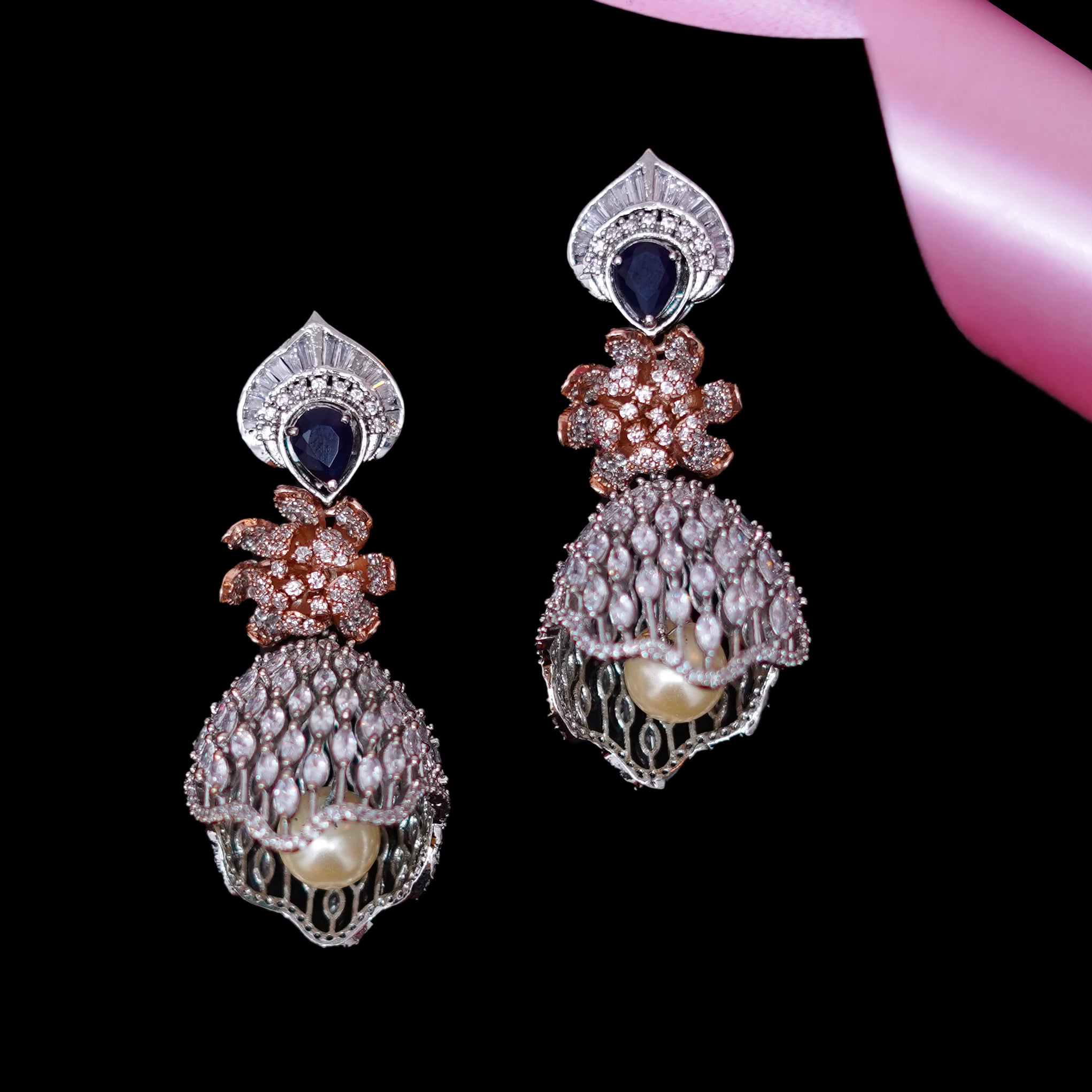 Saniah Jhumka With Changeable Stones