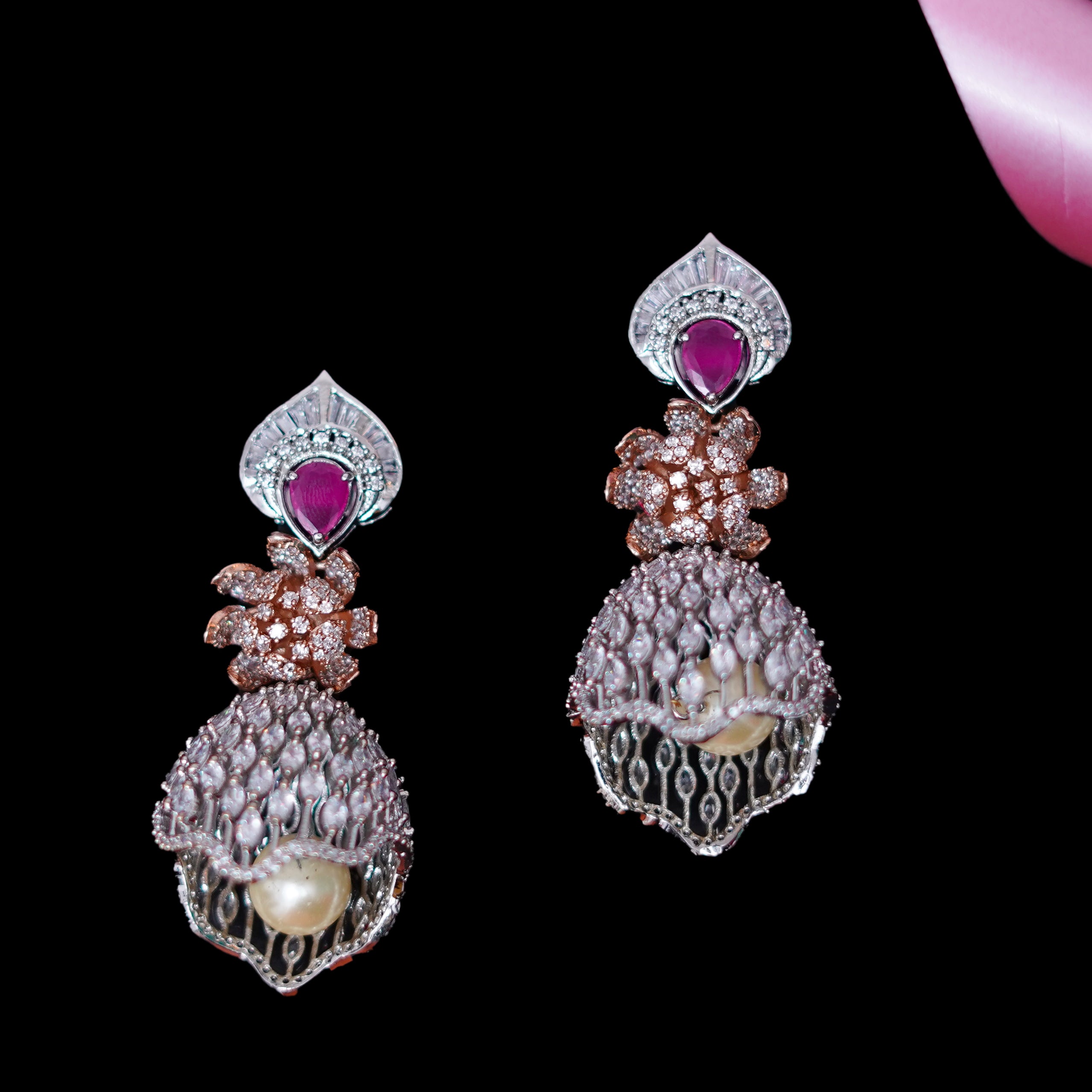 Saniah Jhumka With Changeable Stones