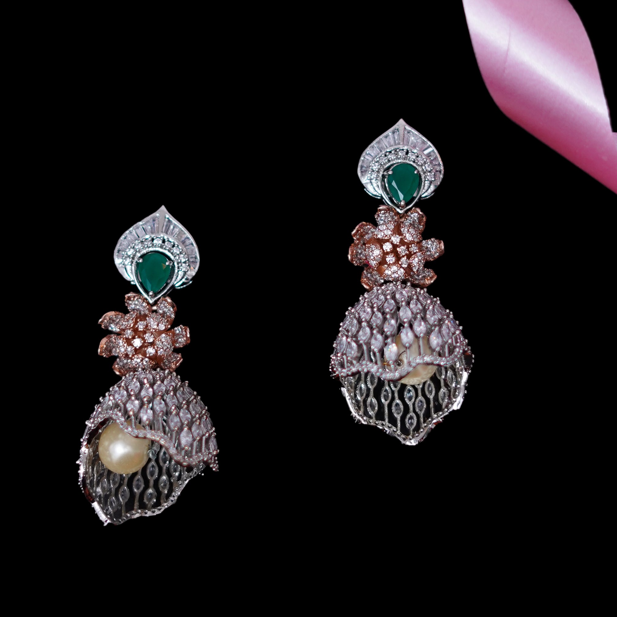 Saniah Jhumka With Changeable Stones