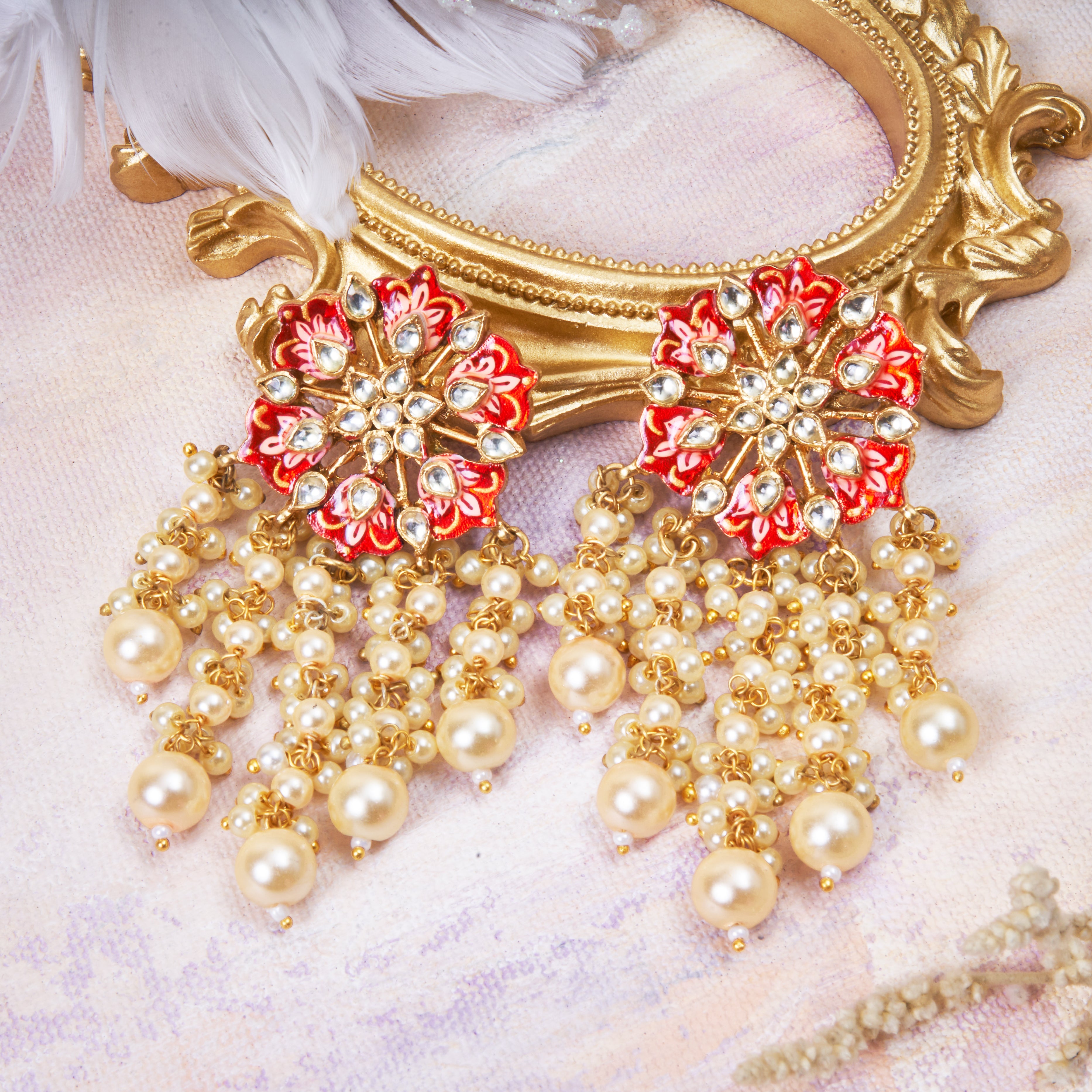 Shameen Earrings - Red