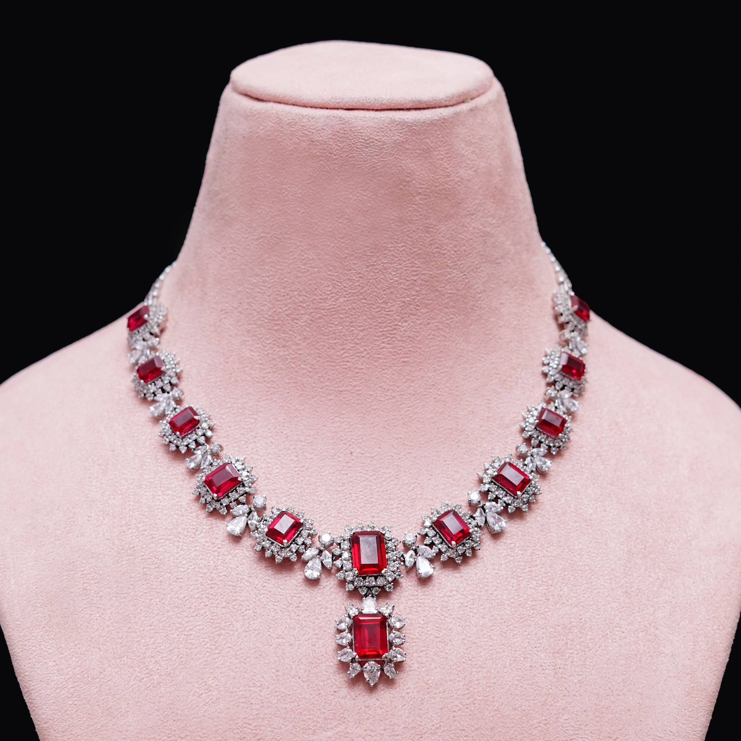 Ruby Necklace Set