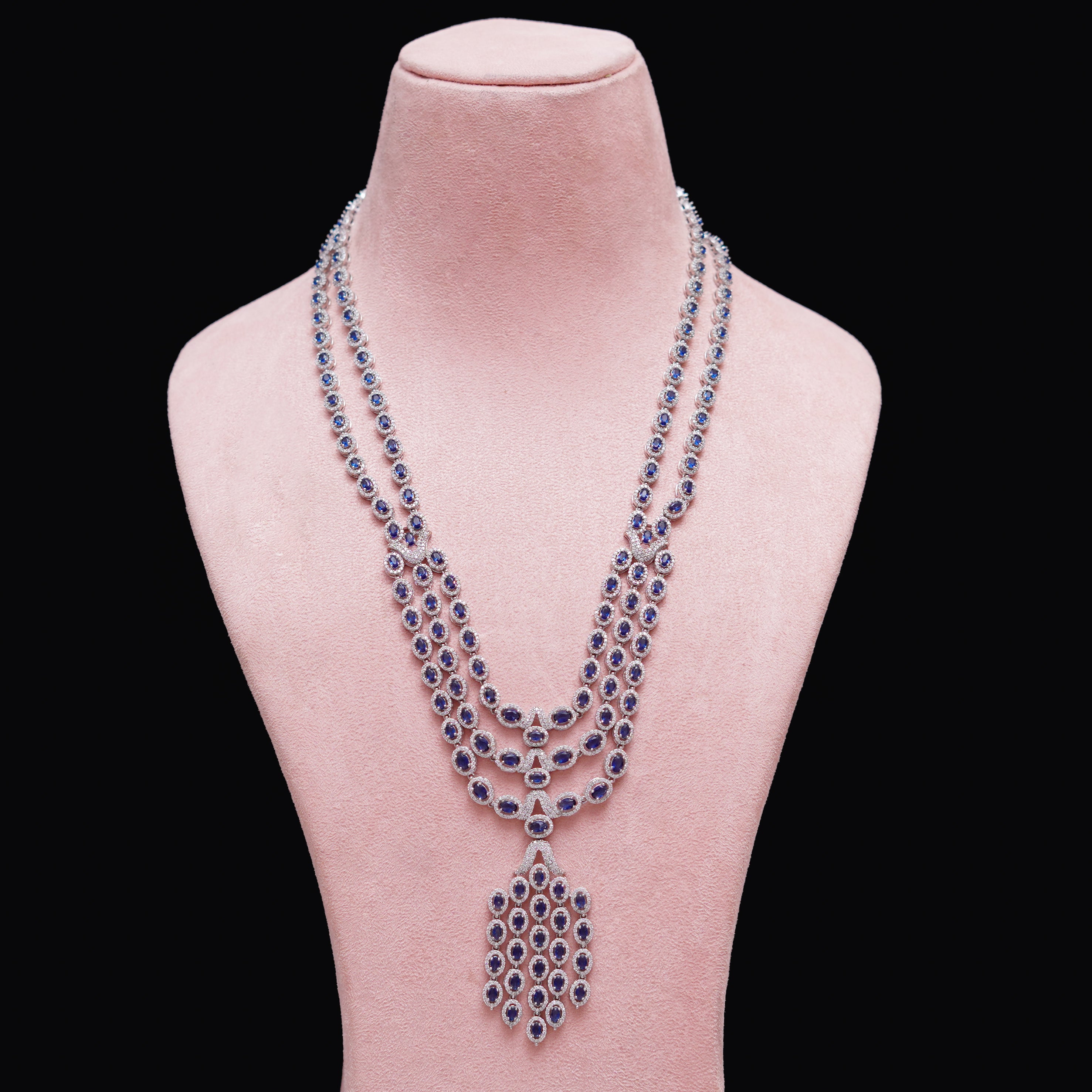 Sapphire Necklace Set