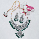 Sadhika Silver Necklace Set