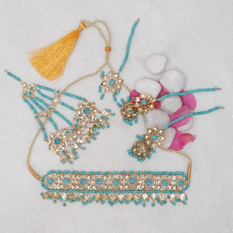 Afsha Necklace Set - Turquoise