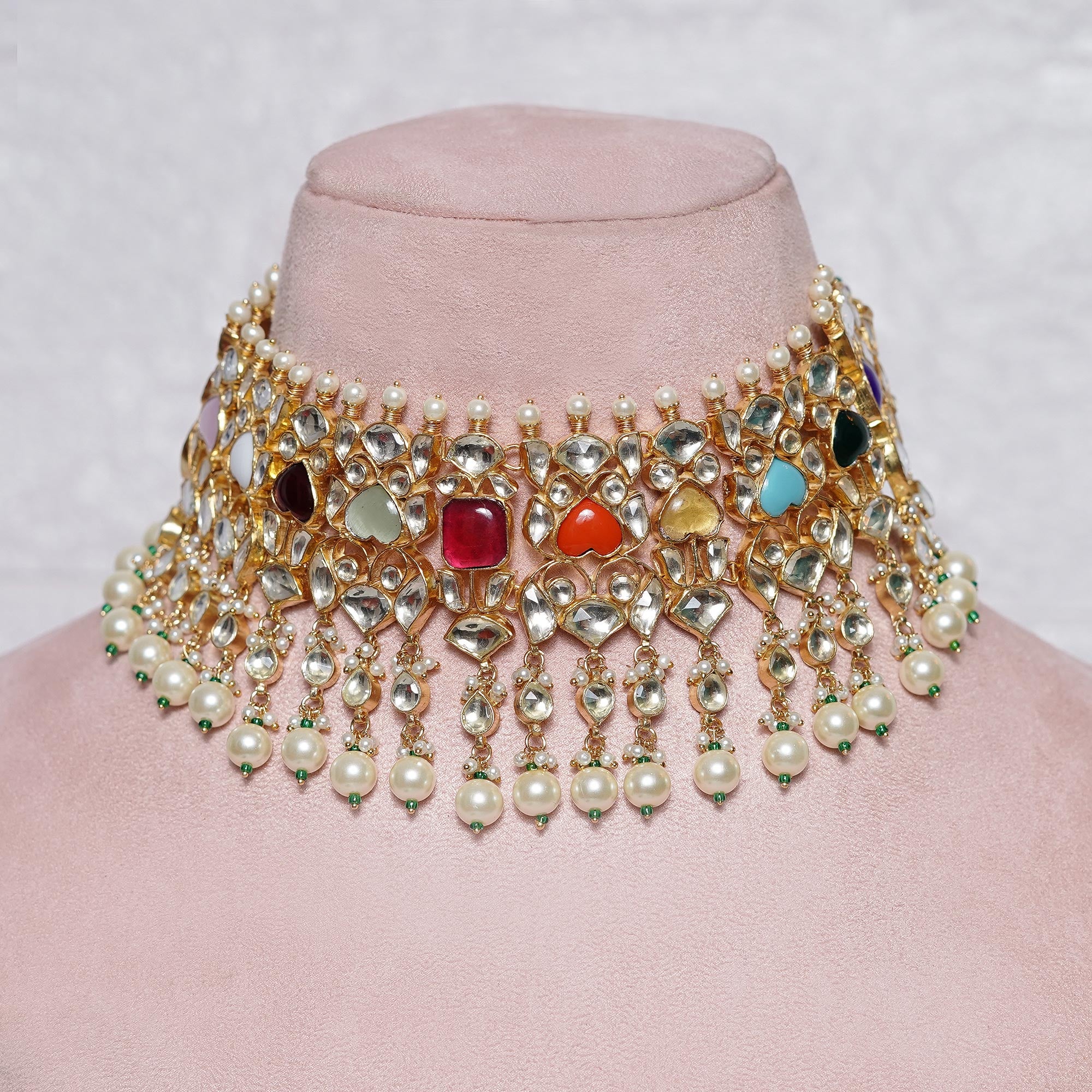 Navratan Necklace Set