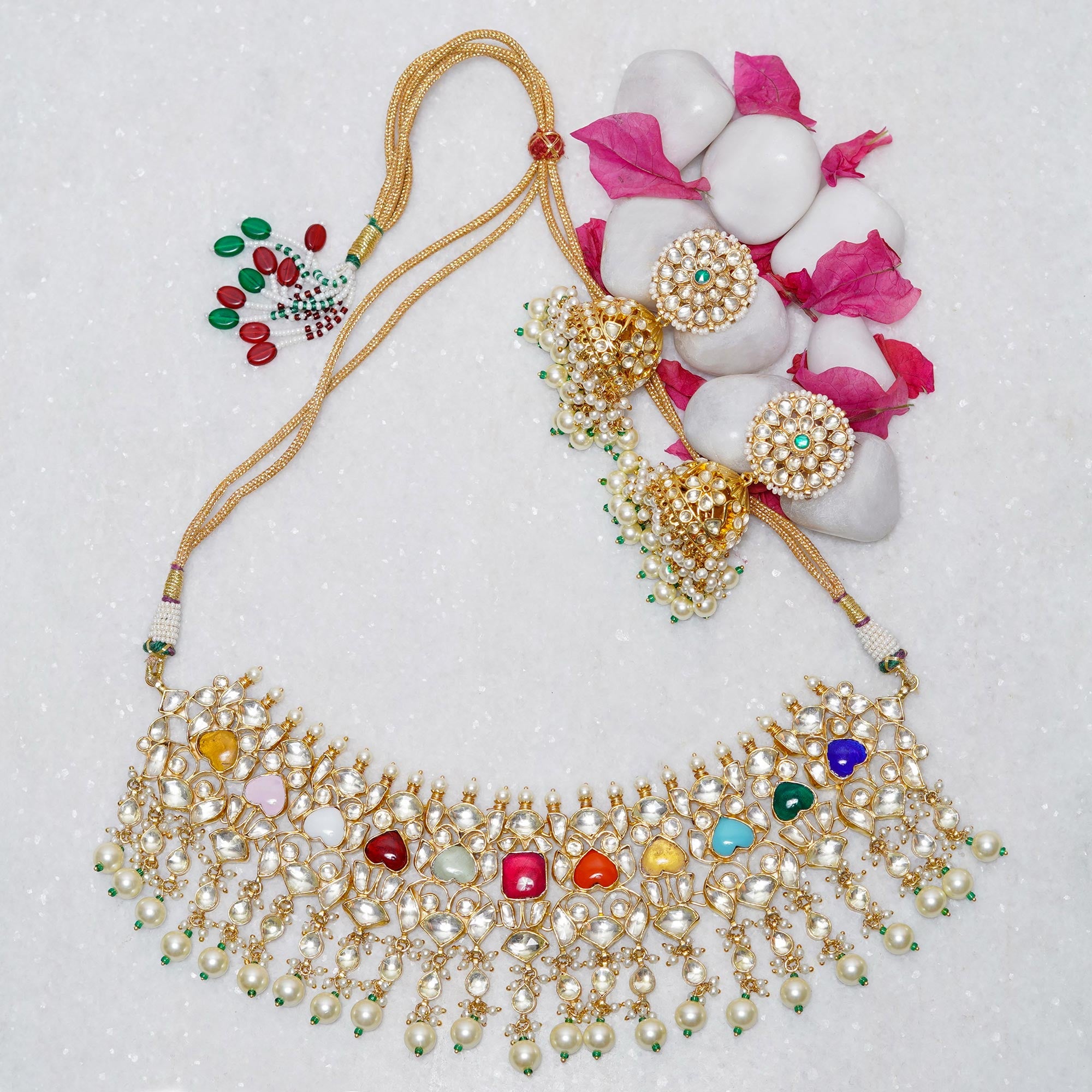 Navratan Necklace Set