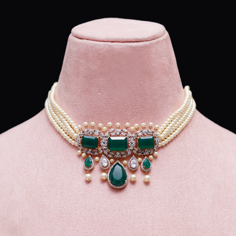 Ina Necklace Set - Green