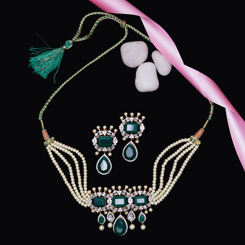 Ina Necklace Set - Green